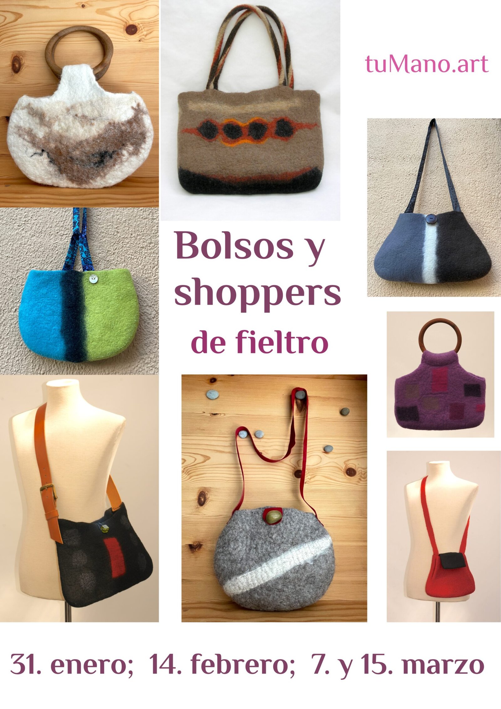 Bolsos de fieltro