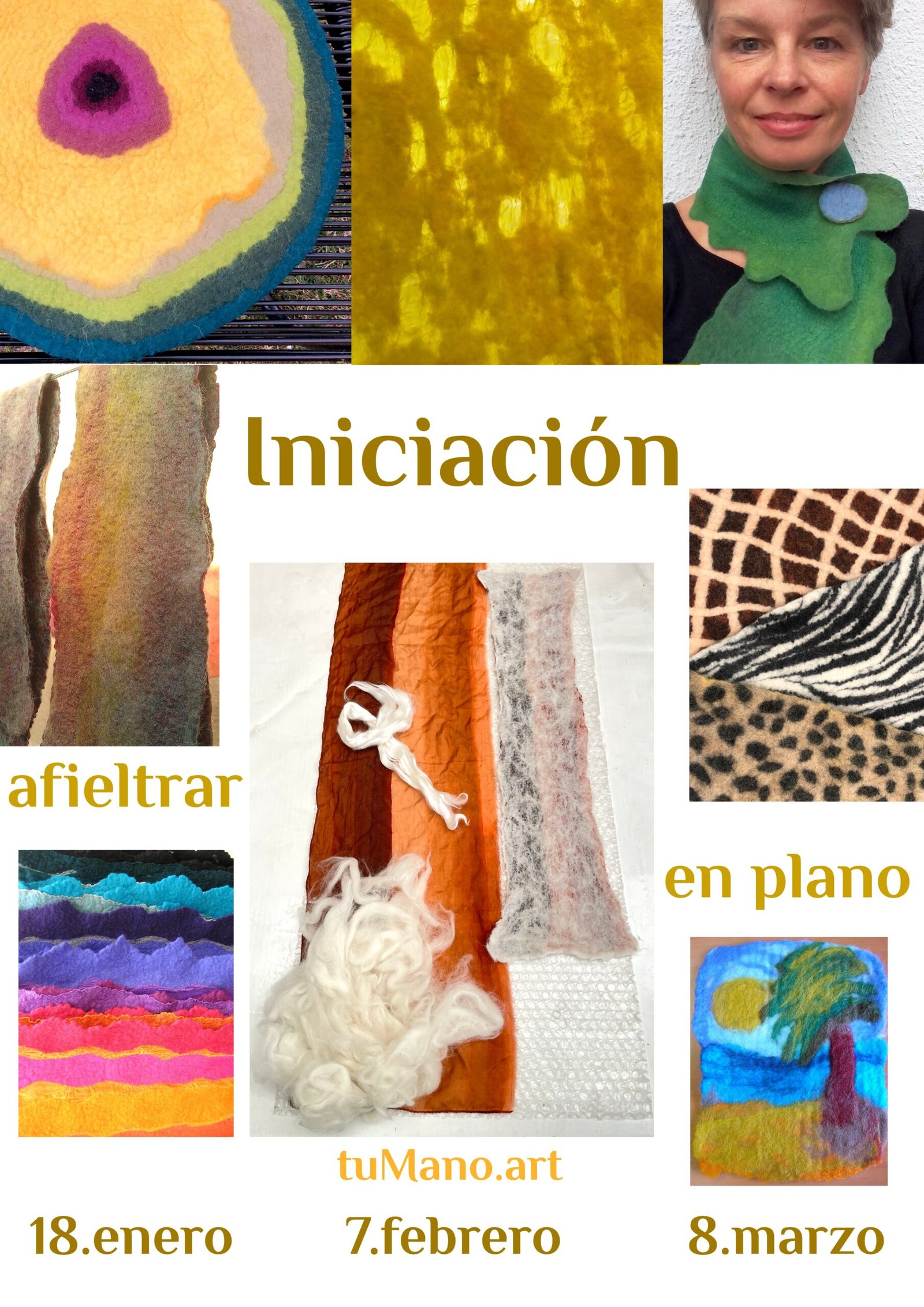 Iniciación al fieltro en plano